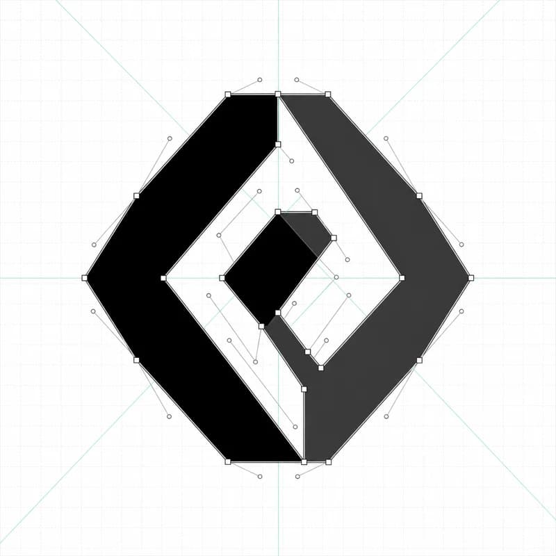 Imgfun geometric mark with editable vector nodes